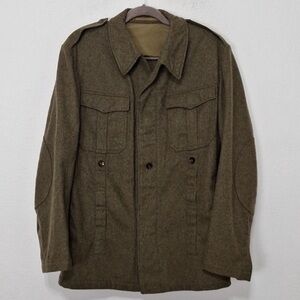 Vintage 1960 WAGNER & Co. British Army Wool Field Olive Military Jacket Size L